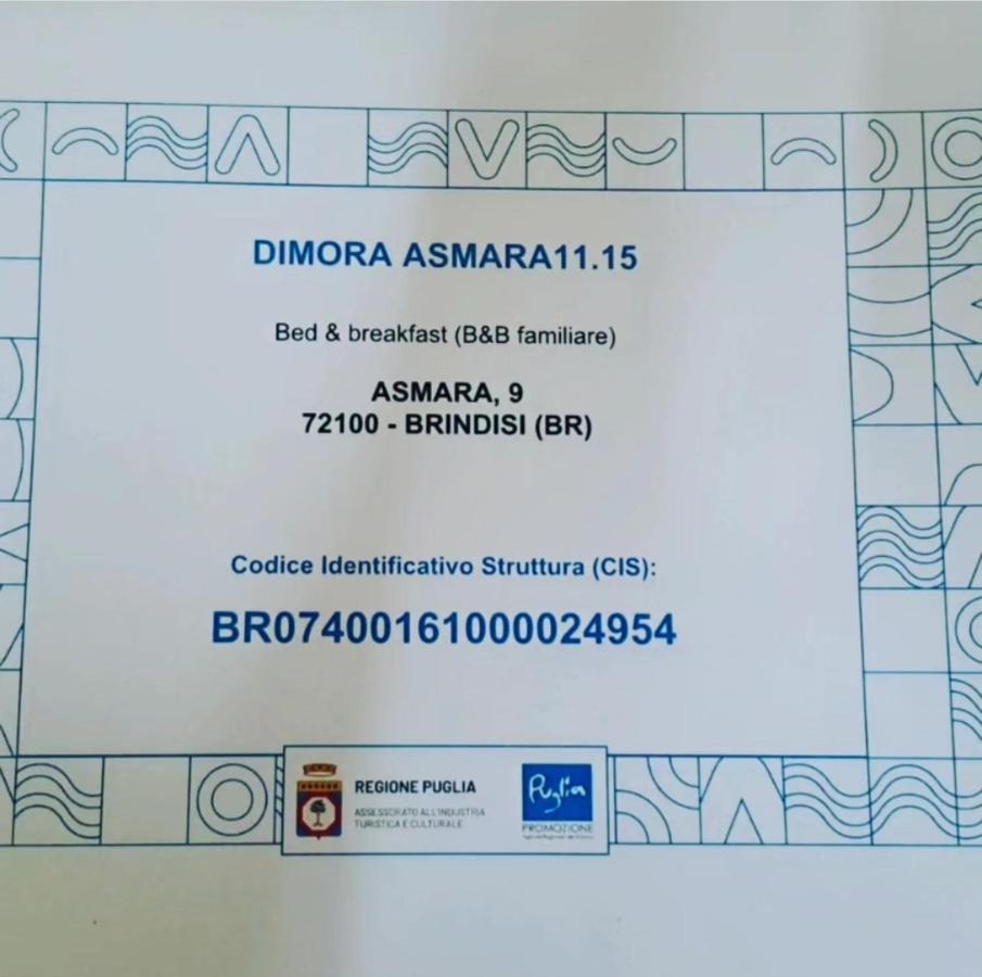 Dimora Asmara 11 15 Daire Brindisi Dış mekan fotoğraf